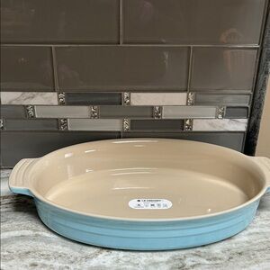 Le Creuset 36 cm Oval Sky Blue Provence Casserole Baking Dish New  Holiday 16”